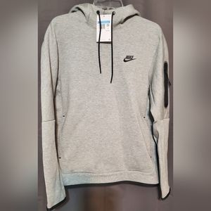 Size Medium - Nike Sportswear Tech Fleece Pullover Hoodie Grey Black DD5174-063